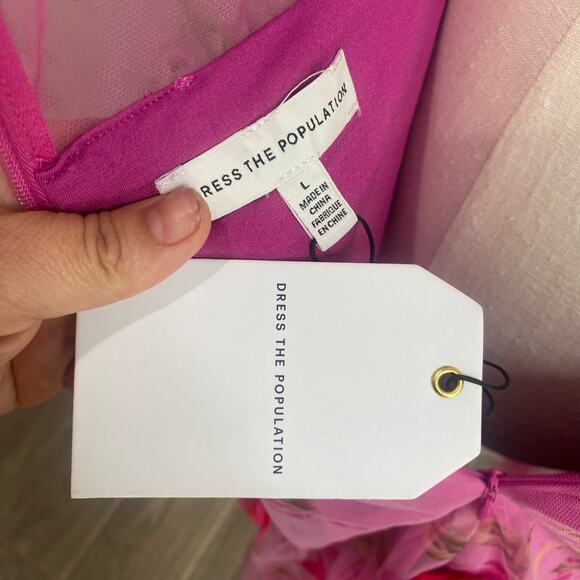 Dress the Population Pink Floral Midi Dress - Picture 11 of 13